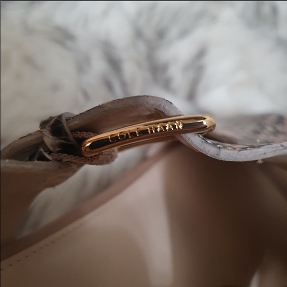 NWOT Cole Haan Philomina Python Open Toe Wedges - Picture 2 of 6